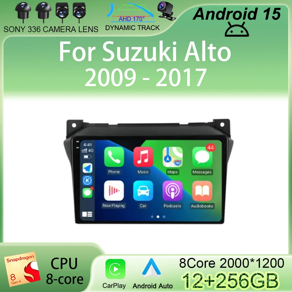 

Android 15 For Suzuki Alto 2009 2010-2016 2017 Car Radio 360 Camera Multimedia Video Player Carplay Auto GPS Navigation DSP RDS