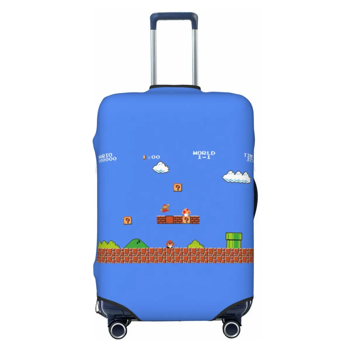 

Custom Cartoon Super Mushroom Game Marios Luggage Cover Elastic Travel Suitcase Protective Covers Fits 18-32 Inch