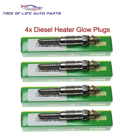 4/5/6x Glow Plugs Fits Mercedes-Benz W116 W123 W126 W124 W201 W460 T1 T2 W638 Sprinter 902 903 904 A0001597701 A0001598101