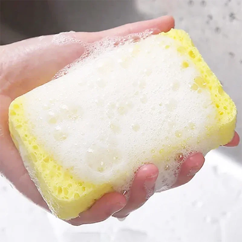 6/1Pcs Dishwashing Sponge Double-side Cleaning Sponge Cloth Multi-purpose Dish Pot Wash Sponges Household Cleaning Kitchen Tools