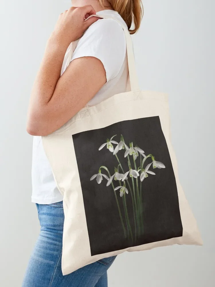 

Snowdrops Tote Bag tote bag men's Canvas stote bag supermarket folding canvas shopping