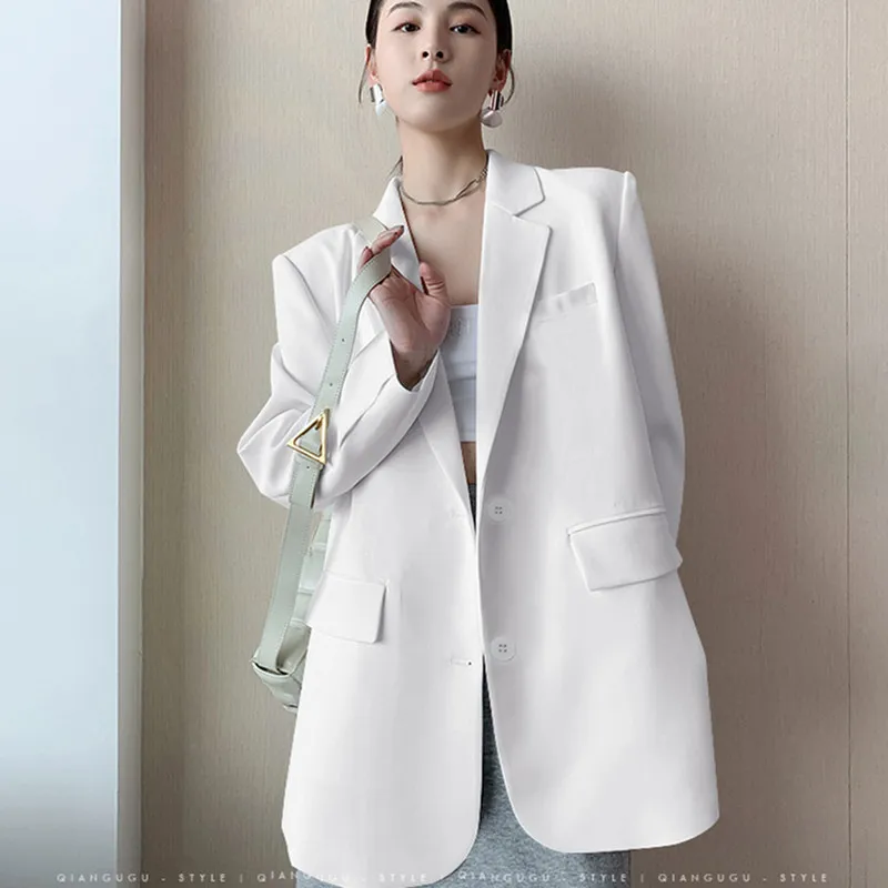 

Haute sense of fashion casual suit jacket spring and autumn temperament solid color suit jacket women's new style