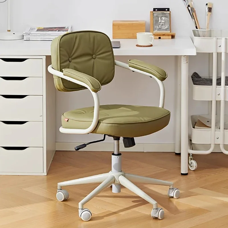 Nordic Computer Chair Home Cat Scratch Leather Bedroom Office Chair Study Desk Student Swivel Chair Living Room Silla Gamer