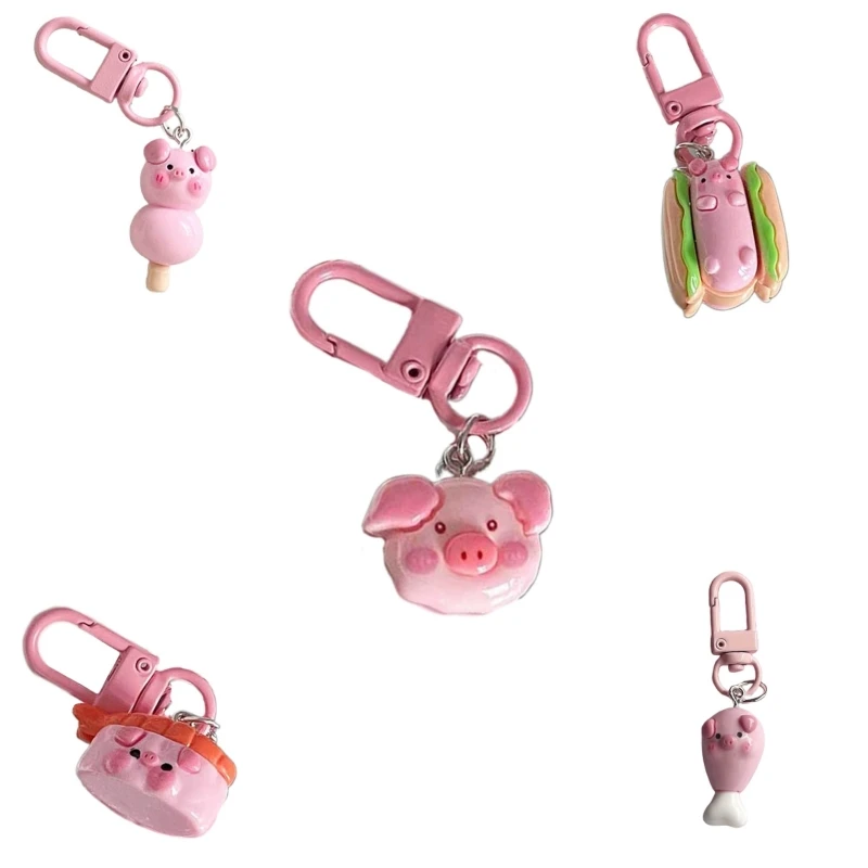 Multifunctional Pig Keyring Decorative Bag Pendant Pig Keychain Backpack Pendants Suitable for Keys and Backpacks Dropship