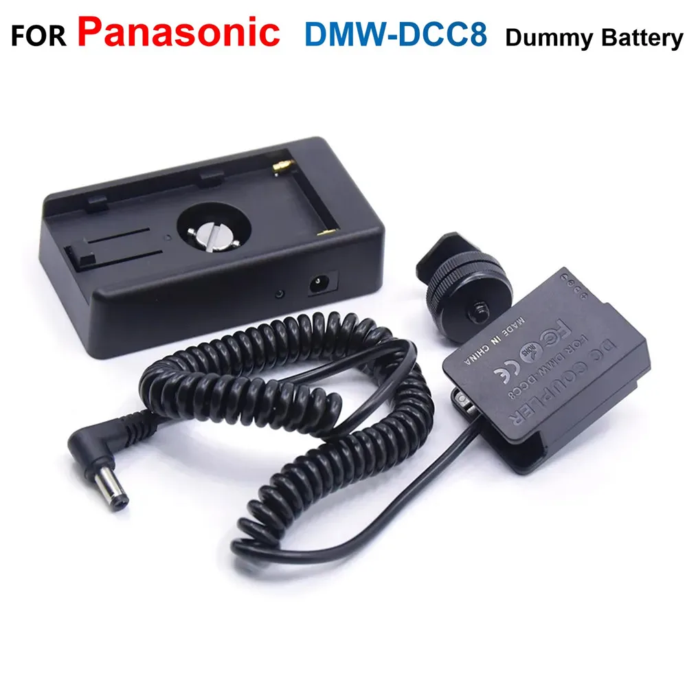 

DMW-DCC8 BLC12 Dummy Battery With NP F970 F750 F550 Battery Adapter Plate Set For Panasonic DMC-G80 G81 G85 GX8 G6 FZ300 FZ2500