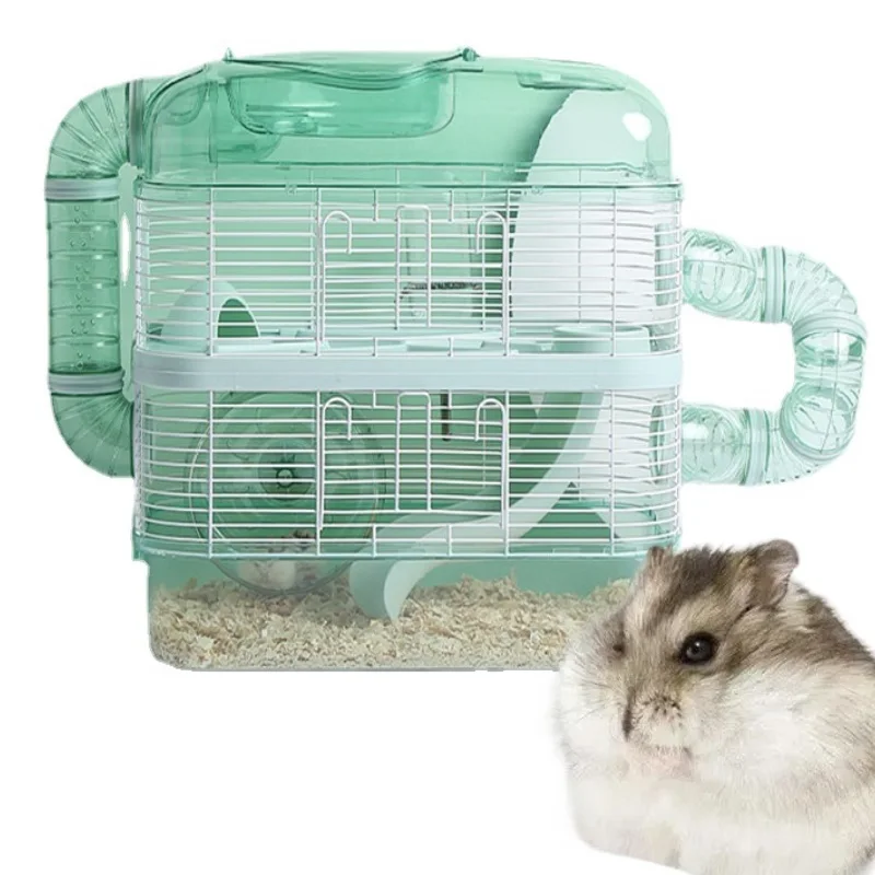 Multi Function Portable and Durable Hamster Cage with Entertainment Transparent Innovation Design Acrylic Carton Packing Solid