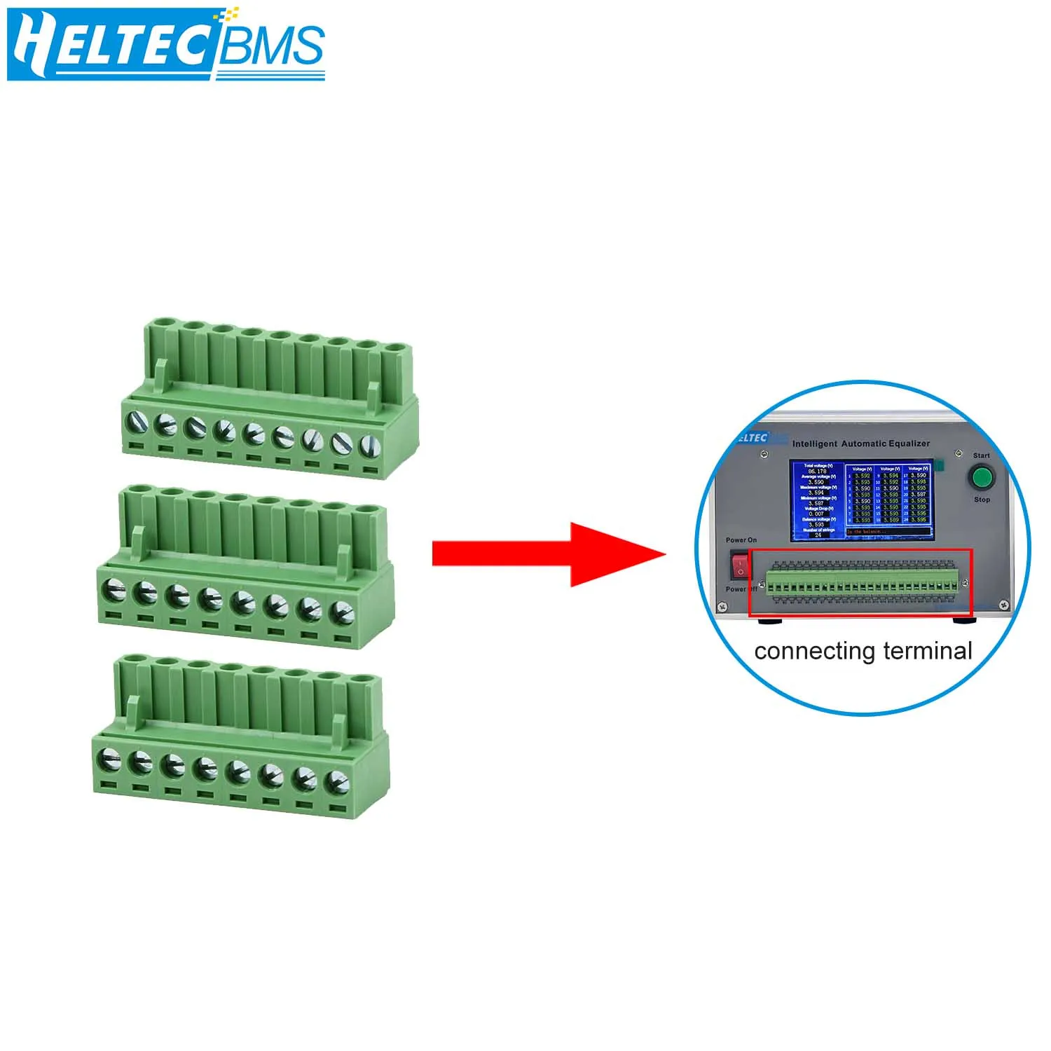 Heltec 2-24S Intelligent Automatic Equallzer Plug in PCB terminal block Accessory Connecting Terminal