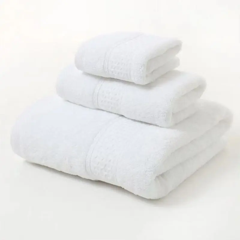 3pcs Luxurious Cotton Towel Set Ultra Soft Highly Absorbent Includes 1 Bath Towels 1 Hand Towels 1 Washcloths For Home Bathroom