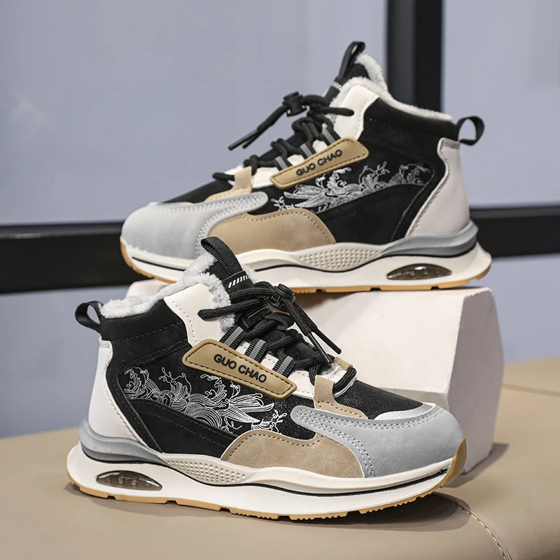 

2025 New Retro Winter Childrens Sports Shoes Warm Fashionable and Comfortable Sports Shoes Versatile and Soft Daily Casual Shoes