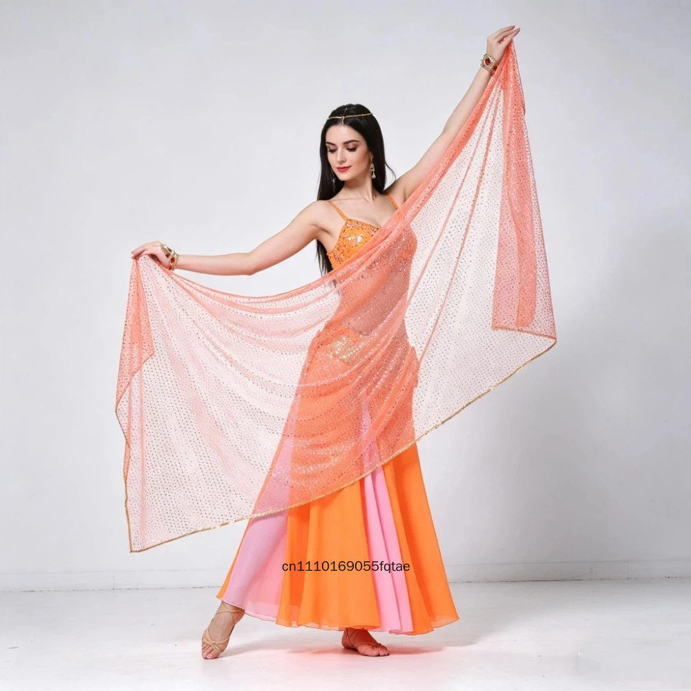 13 Colors Chiffon Belly Dance Scarf 210x95cm Light Texture Women Belly Dancing Shawl Rectangle Veil For Stage Performance