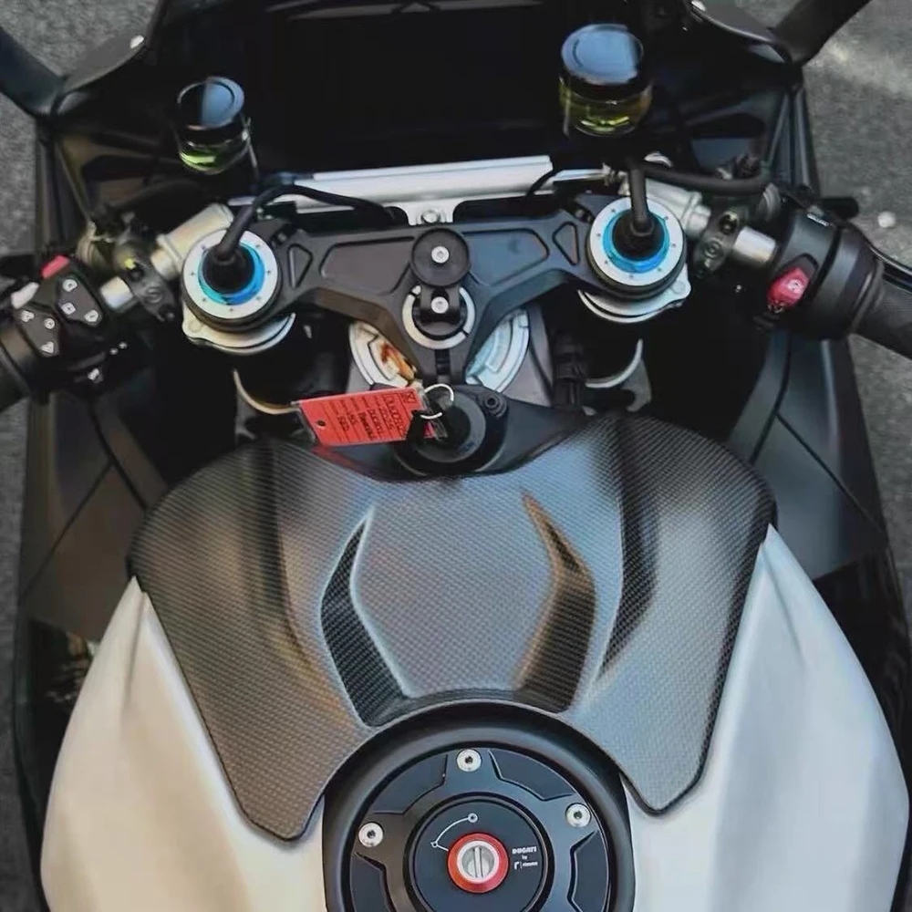 For Ducati Panigale V4 V4S 2025 Carbon Fiber Motorcycle Front Tank Fuel Air Box Cover Fairing Cowl