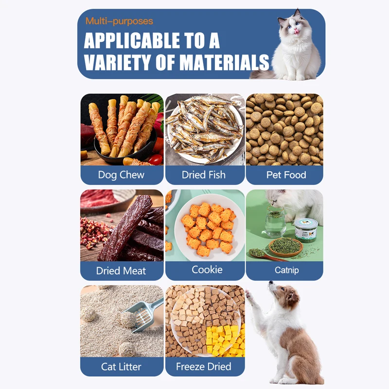 Automatic Free-ze Dried Food Dog C-at Turtle Fish Rabbit Hamster Pet Food Pouch Doypack Premade Bag Packing Packaging Machine