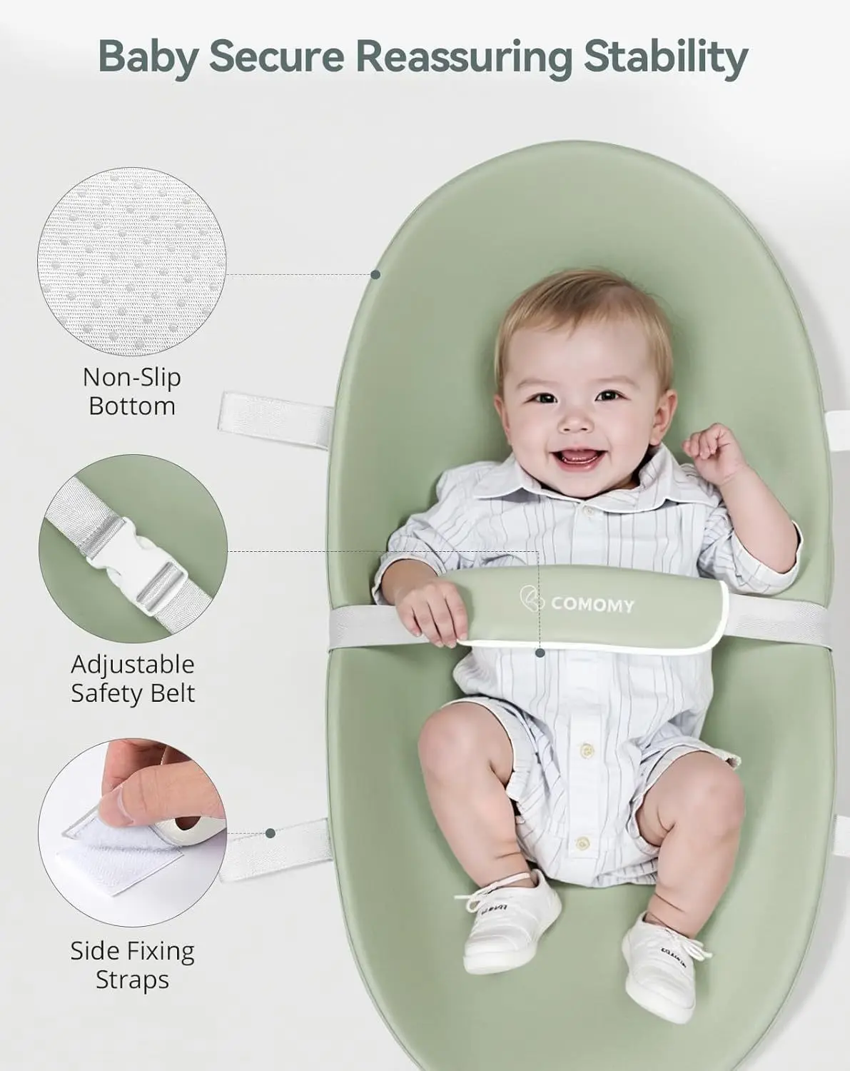 Babyfond OK100 Baby Changing‑Table Cushion, Multifunctional Infant Nursing Station Mat, Soft Baby Massage Touch Pad