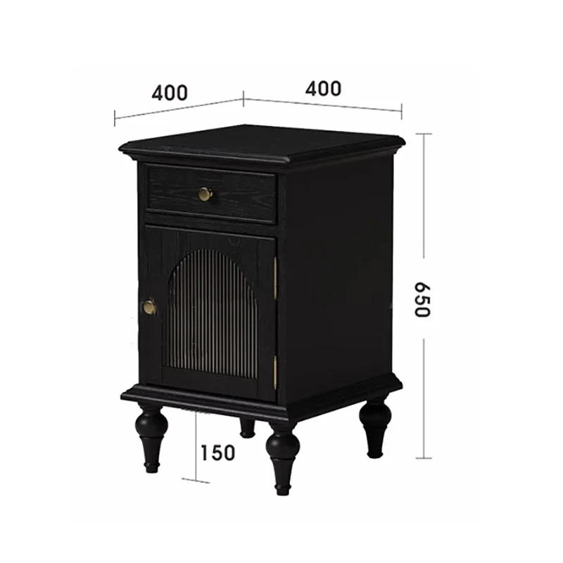 Factory Direct 2026 Aesthetic Classic Nightstand Storage Beauty Luxury Vintage Nightstand Drawer Minimalist Mesa De Cabeceira Be