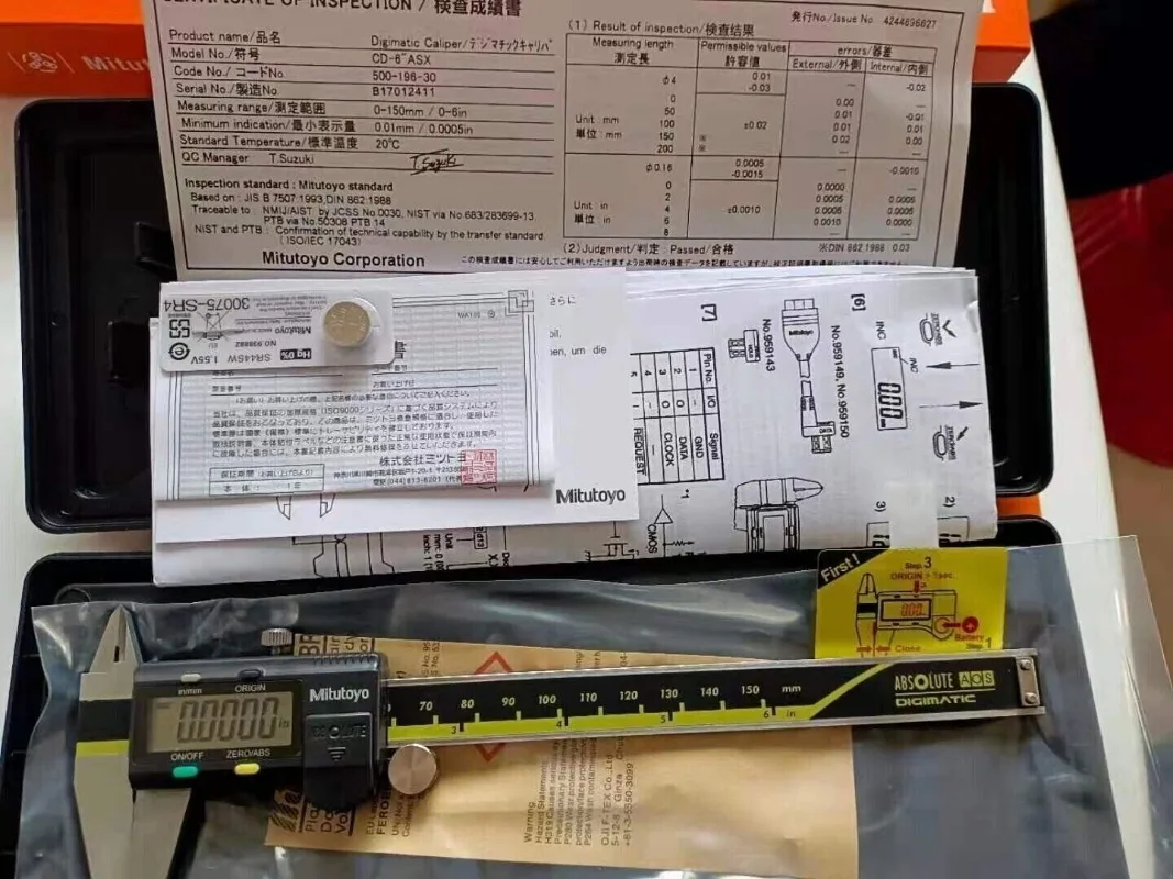 Imagem -05 - Mitutoyo-japão Digital Vernier Caliper 50019620 150 mm Absolute Digital Digimatic