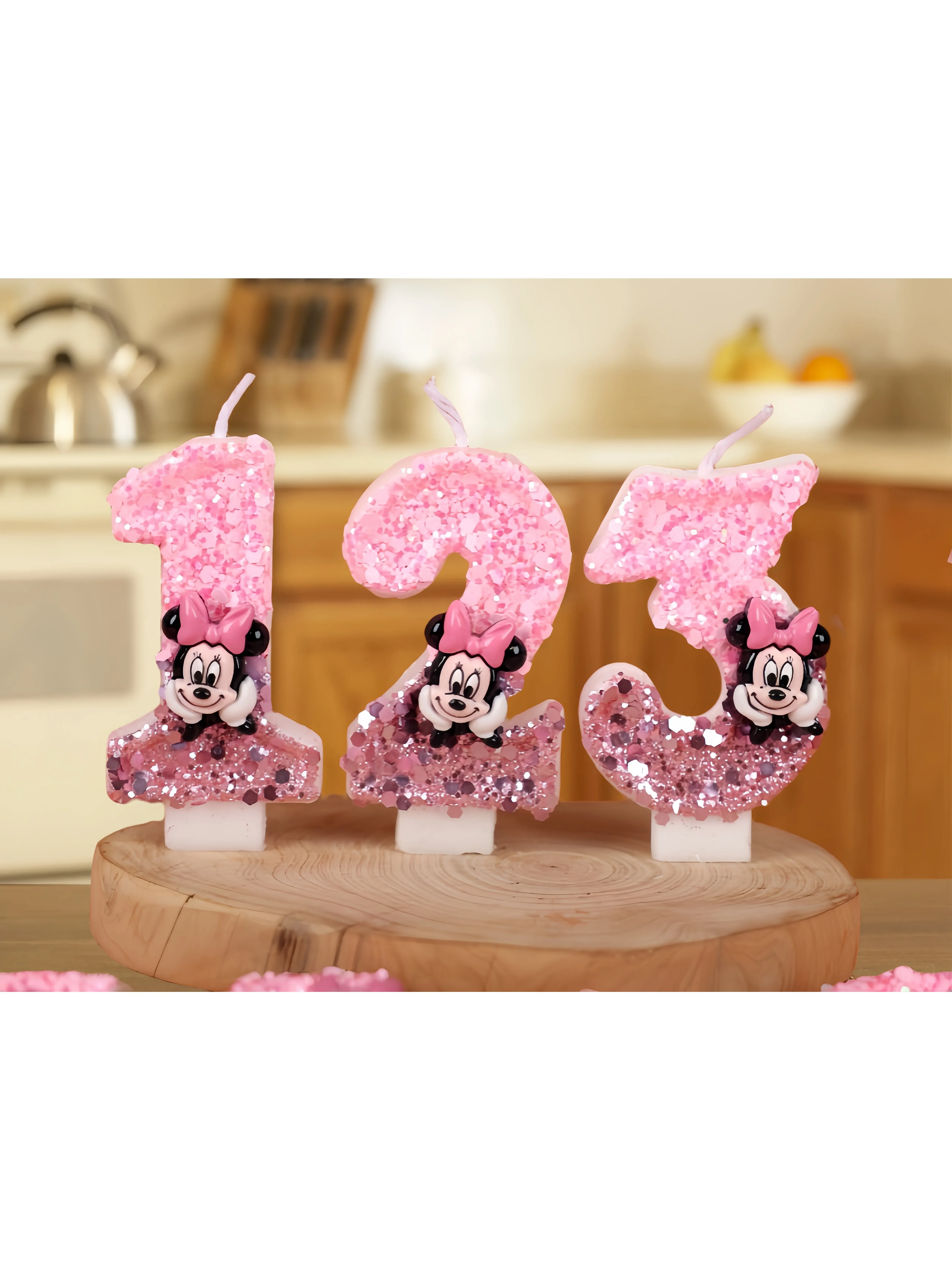 Hot Gelukkige Verjaardag Nummer 0-9 Kaarsen Cartoon Mickey Minnie Mouse Kaars Cake Cupcake Topper Party Decoratie Benodigdheden DIY Geschenken - afbeelding 2