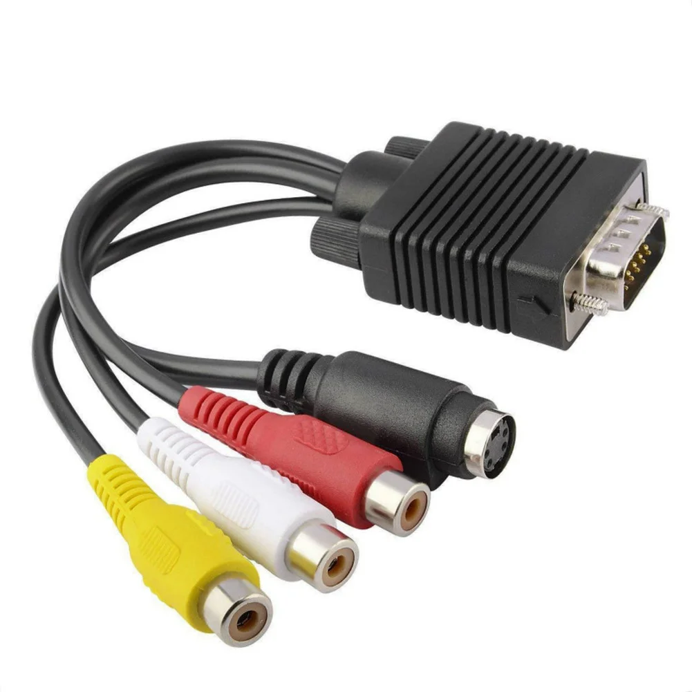 Converter Cable Adapter For VGA Male To For S-Video Conversion Multi-Interface For RCA Female Composite For TV Out Adapter Tools