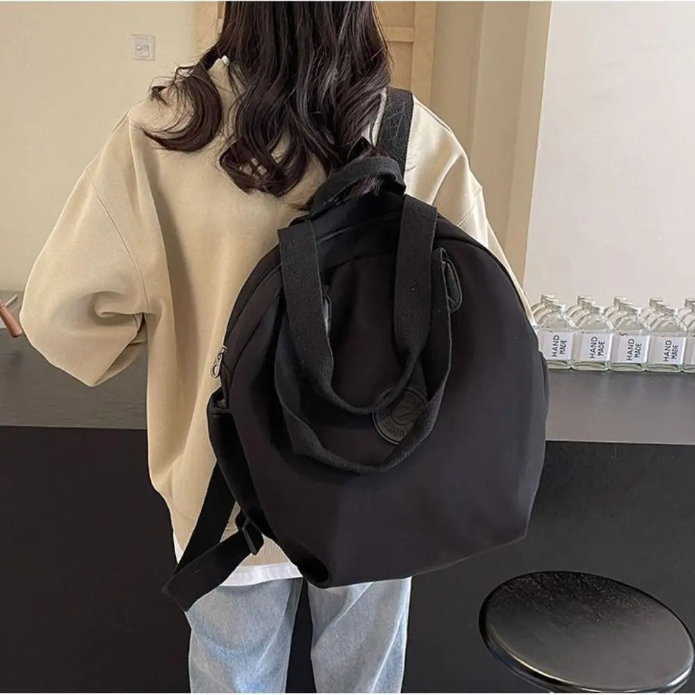 

Спортивный нейлоновый рюкзак в корейском стиле, большая вместительная однотонная дорожная сумка на плечо, нейлоновая нишевая дизайнерская сумка для фитнеса, офисный работник