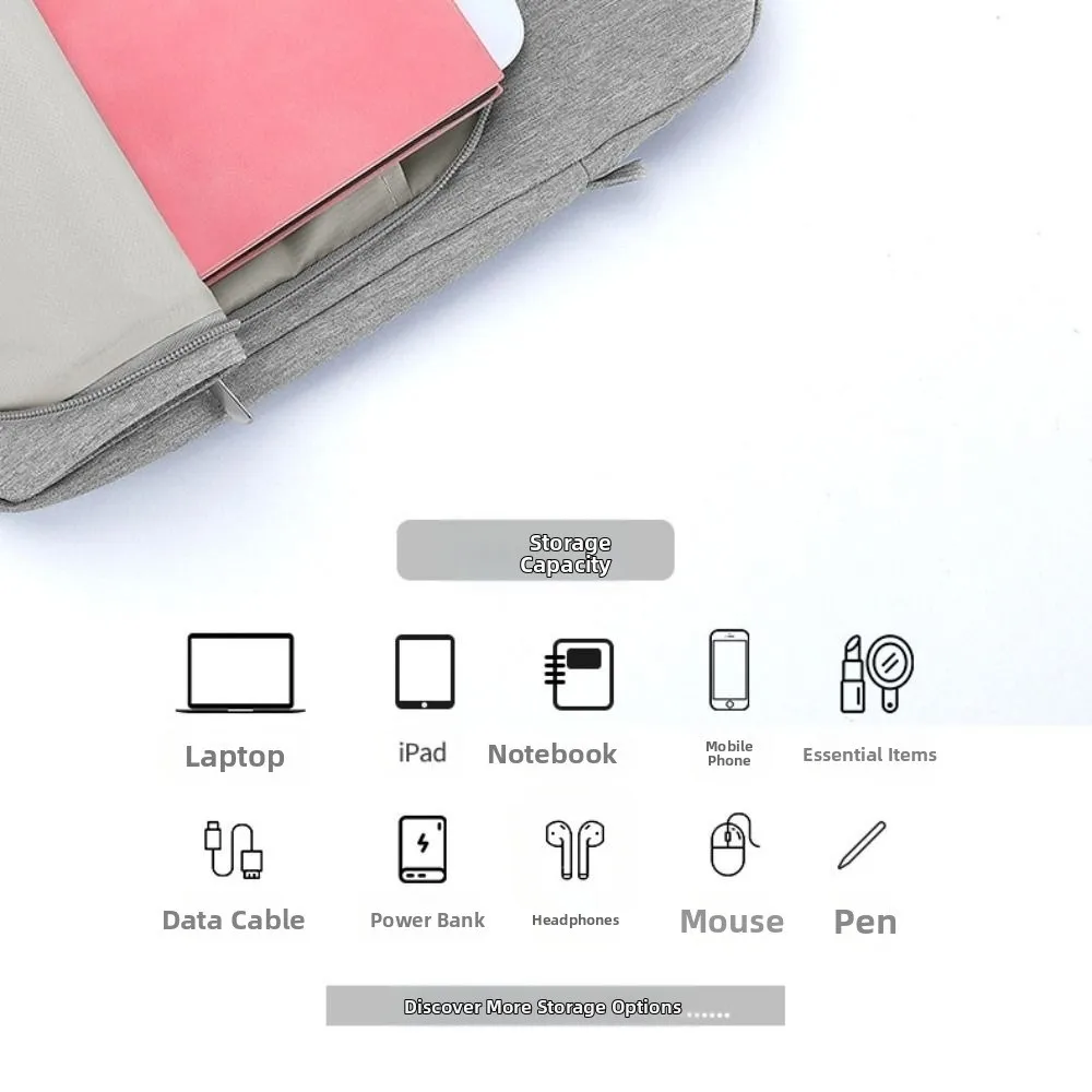 

Противоударная сумка через плечо с ручкой, водонепроницаемый многофункциональный чехол для ноутбука, портативная сумка через плечо для планшета, повседневные поездки на работу