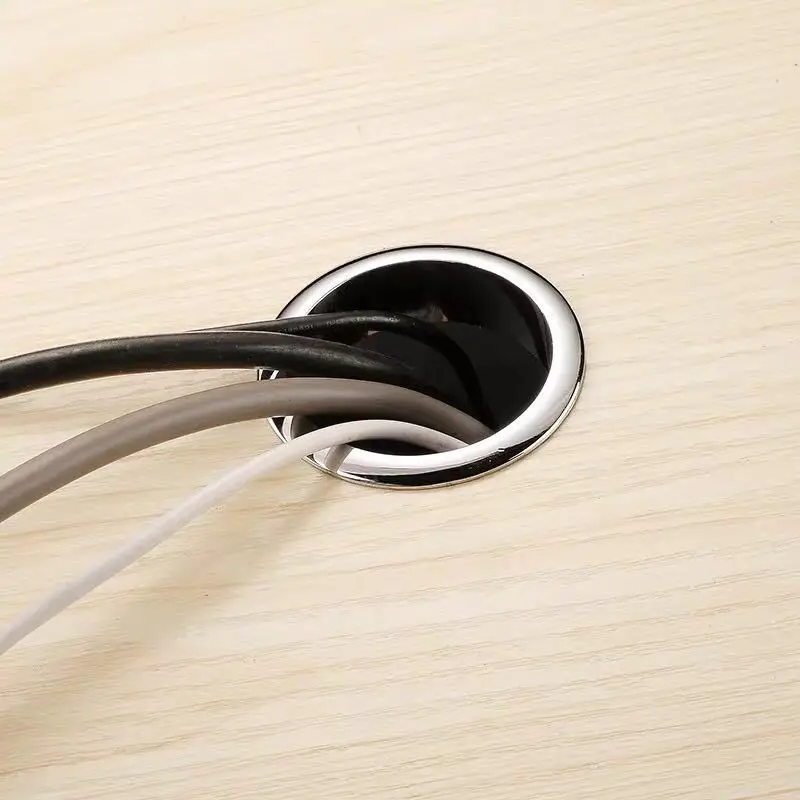 60mm Tabelle Kabel Outlet Tülle Runde Stecker Abdeckung für PC Schreibtisch Draht Halter Schrank Vent Loch Dekorative Möbel Hardware