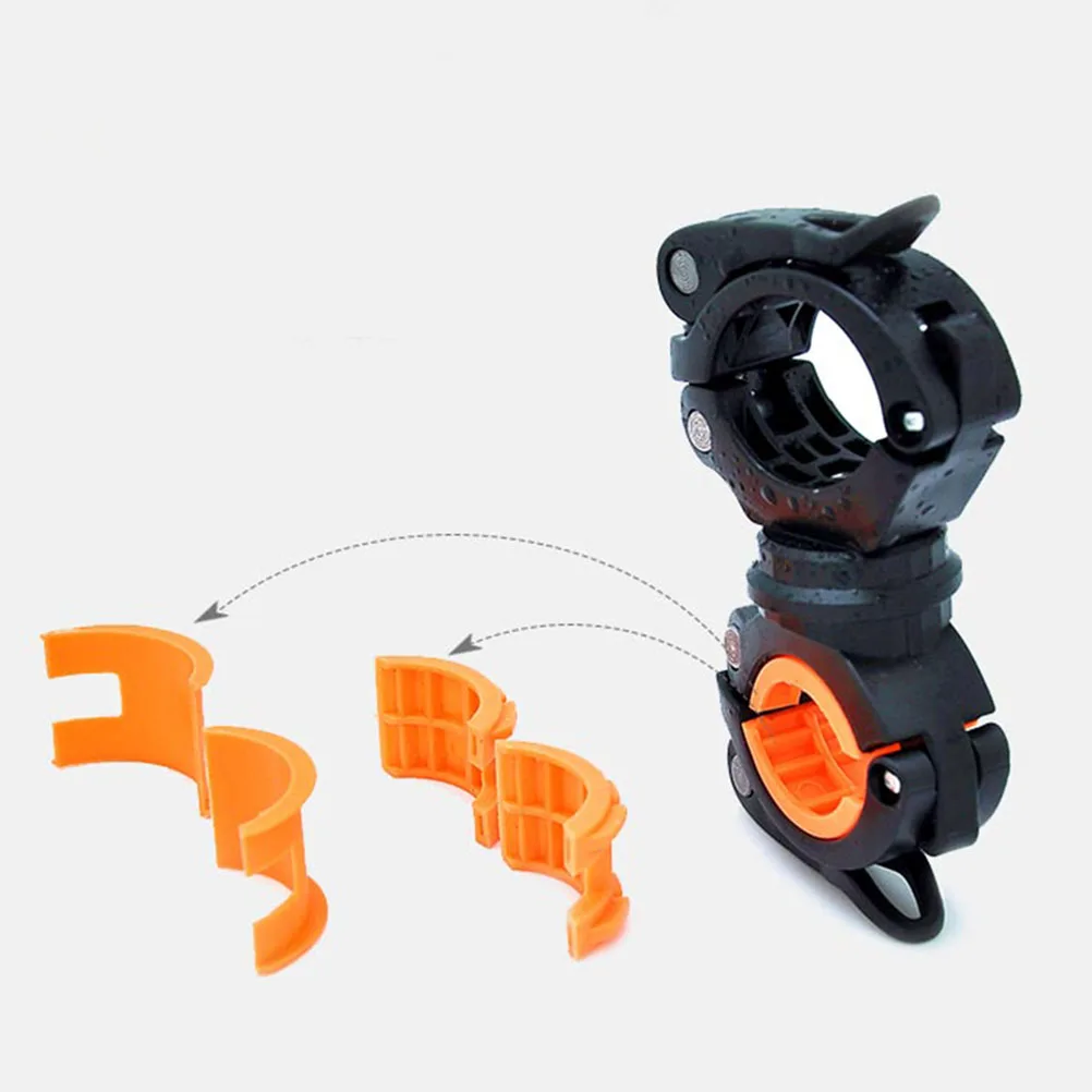 Bike Flashlight Mount 360 Degree Adjustable Rubber Clamp Protect Handlebar Torch Holder Steady Bike Bracket Flashlight Holder