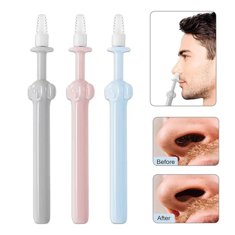 3Pcs Head Nasal Wash Brush For Children Adults Silicone Nasal Cleaning Stick Sterile Multifunctional Nose Cleaning Stick Spiral
