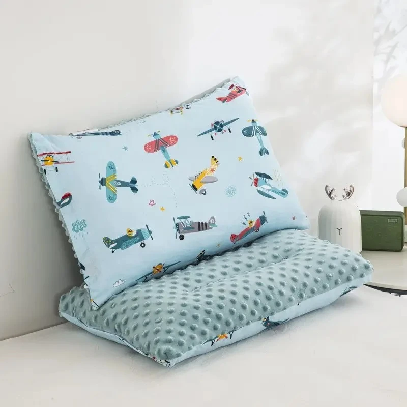 Cartoon Pattern Children\'s Pillow Removable Washable Baby Pillow with Zipper Household Breathable Cotton Boys Girls Pillow