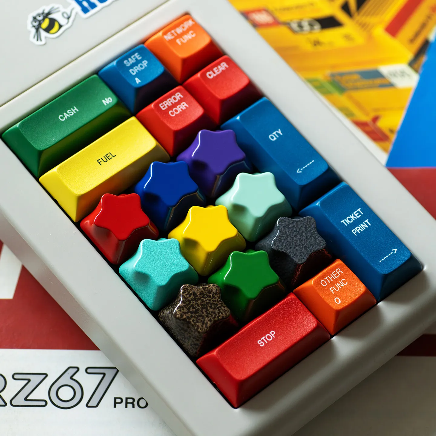 Original Star Metal Keycaps Aluminum CNC Alloy Metallic Baked Paint MX Point Keycap Mechanical Keyboard Custom Key Caps