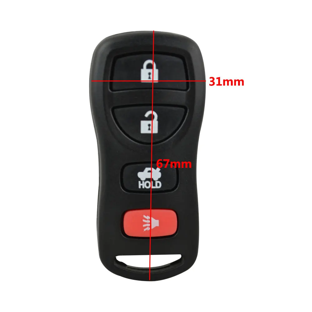 3 Button Remote Key Fob Shell Case for Nissan ASTU15 Qashqai Sunny Sylphy Tiida X-Trail Titan Xterra  Infiniti FX35 45 QX4