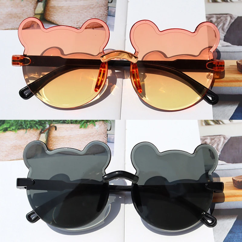 

Summer Kids Sunglasses Cute Bear Children Glasses Acrylic Cartoon Eyeglasses UV Protection Sun Glasses Girls Boy UV400 Eyewear