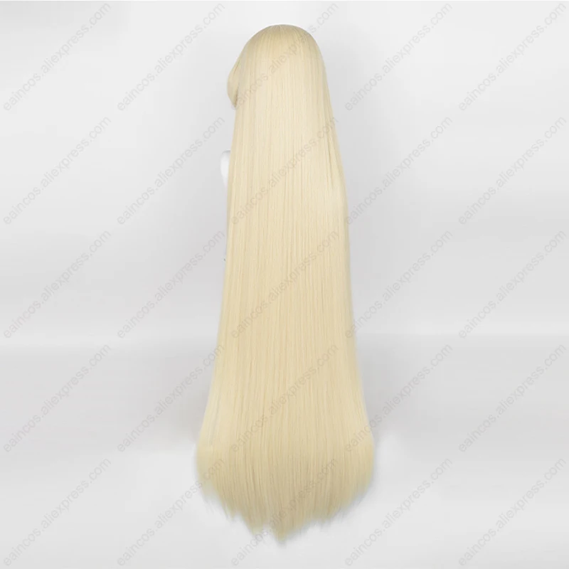 Peruca de Cosplay Chi Chobits, Perucas Douradas de Leite, Resistente ao Calor, Cabelo Sintético, Cabelo Liso Longo, 120cm