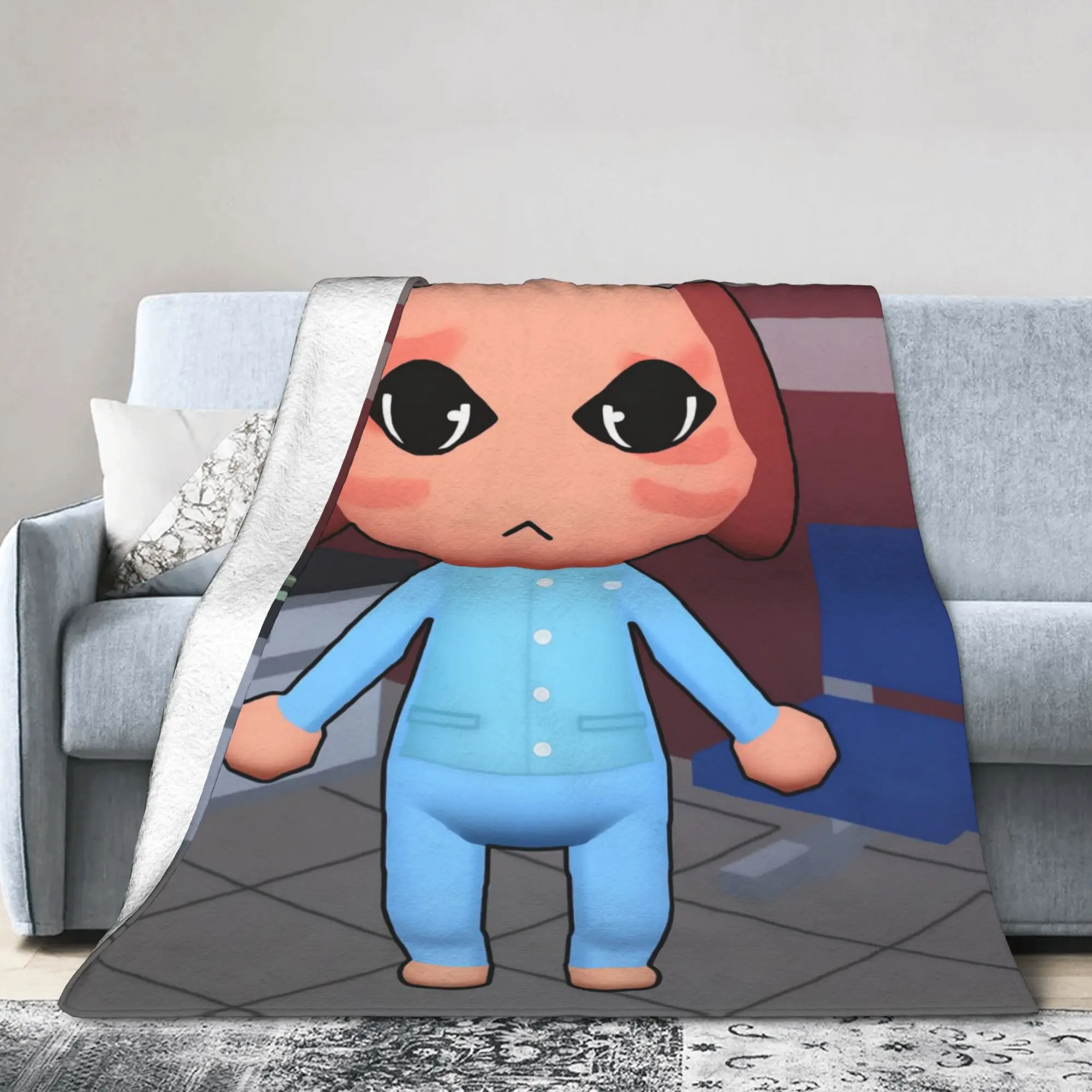 Horror Gamer Animals Hospitals Blanket  Flannel Awesome Breathable Throw Blankets for Bed Sofa Summer