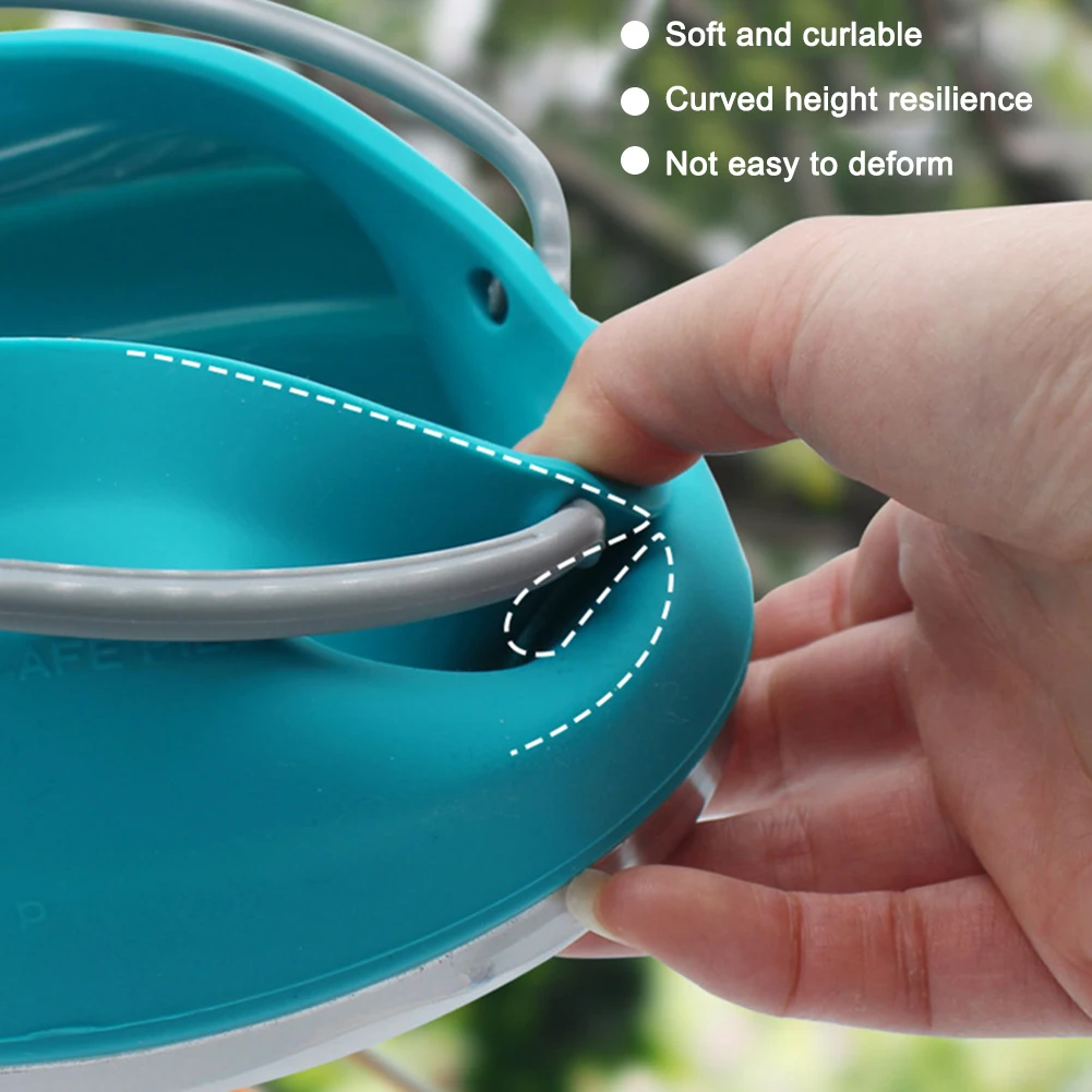 

1L Portable Travel Kettle BPA-Free Camping Kettle Foldable Water Pot Stainless Steel Bottom Excellent Gift for Hiking