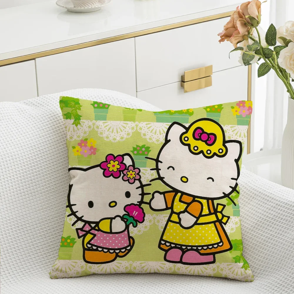 Decorative Pillowcase Hello Kitty Cushion Covers 45x45 Cushions Cover Luxury Living Room Decoration Decorative Pillows for Sofa