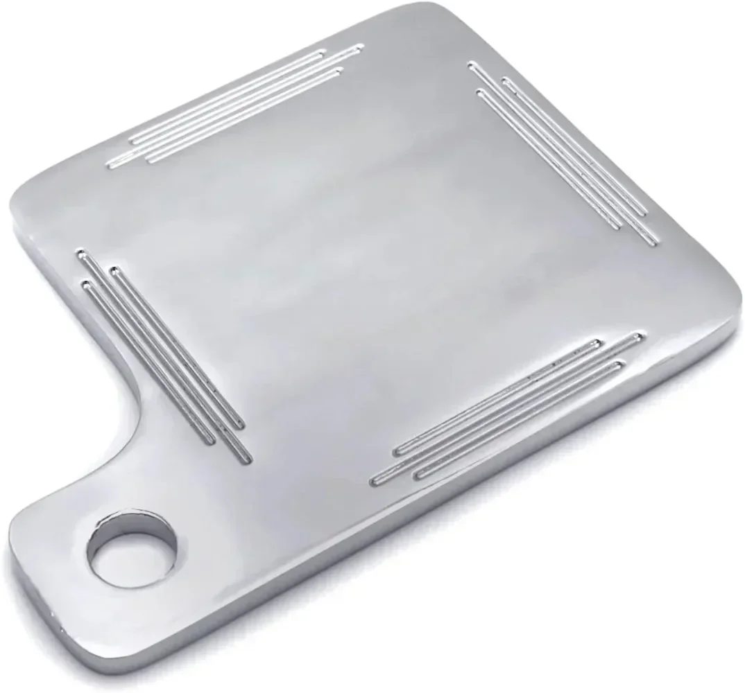 Chrome State Inspection Tag Sticker Renewal Holder Display Plate for Motorcycles