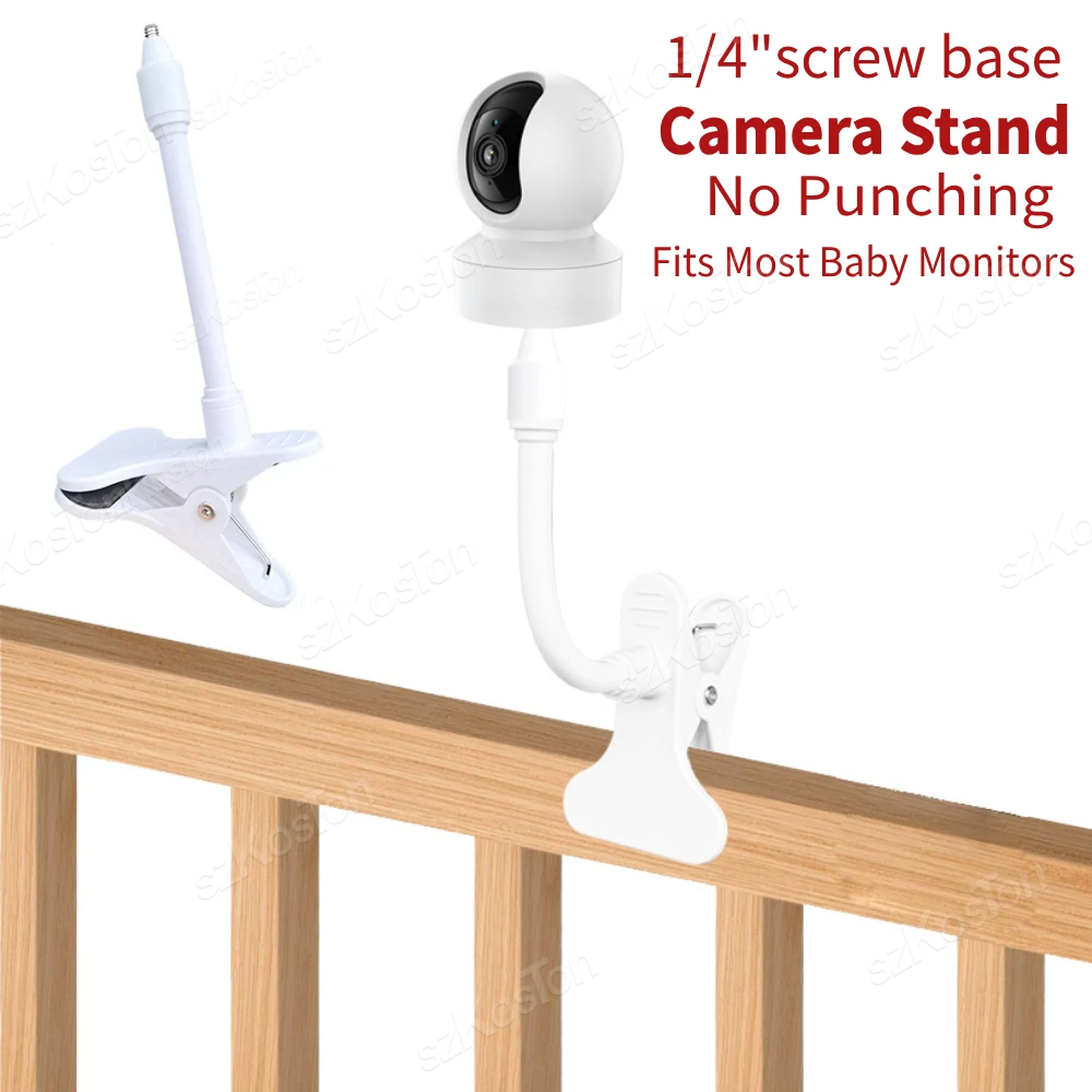 No Punching Protable Flexible Camera Clamp Mount Baby Monitor Camera Holder Stand Webcam Holder Bendable Bracket Base With Clip