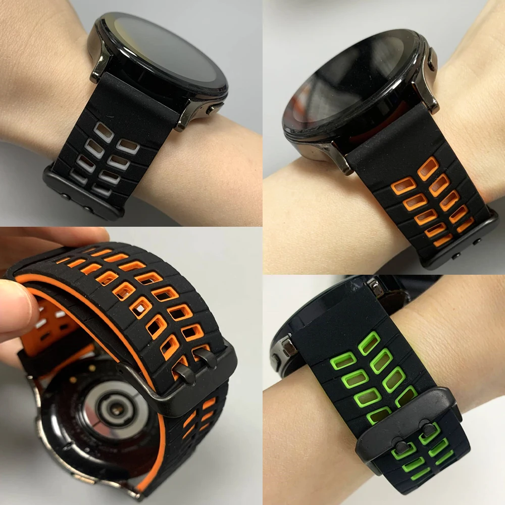 22mmシリコンストラップ サムスン Galaxy Watch 46mm/3 45mm Gear S3 Classic対応、HUAWEI WATCH GT 6 Pro GT6 46mm対応 ウォッチバンド/ブレスレット
