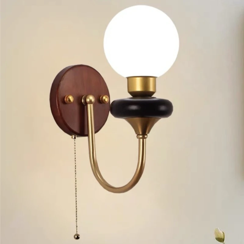 American Industrial Glass Wall Lamps for Balcony Corridor Creative Sample Room Glossy Simplicity Delicate LED Lighting Fixtures
