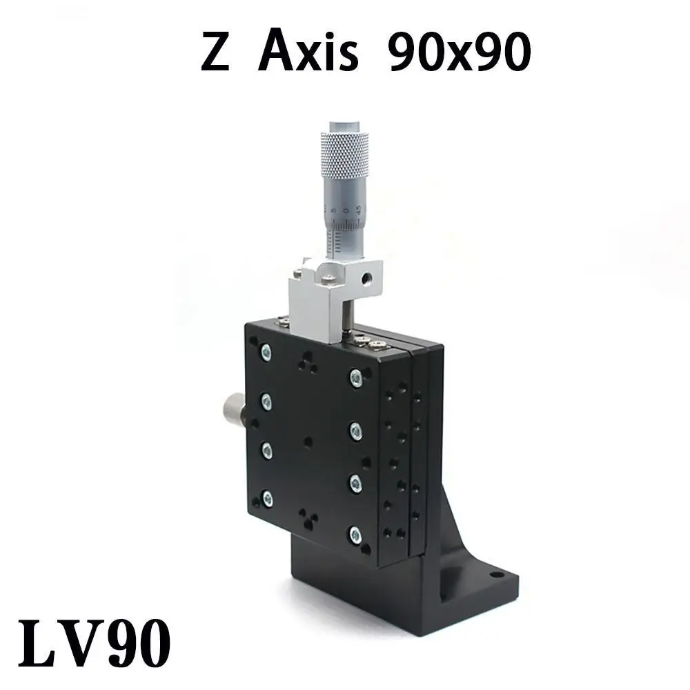 HB-LV90-FC High Quality Aluminum Material Z Axis Single Stage Hand Manual Vertical Lifting Translation Stage