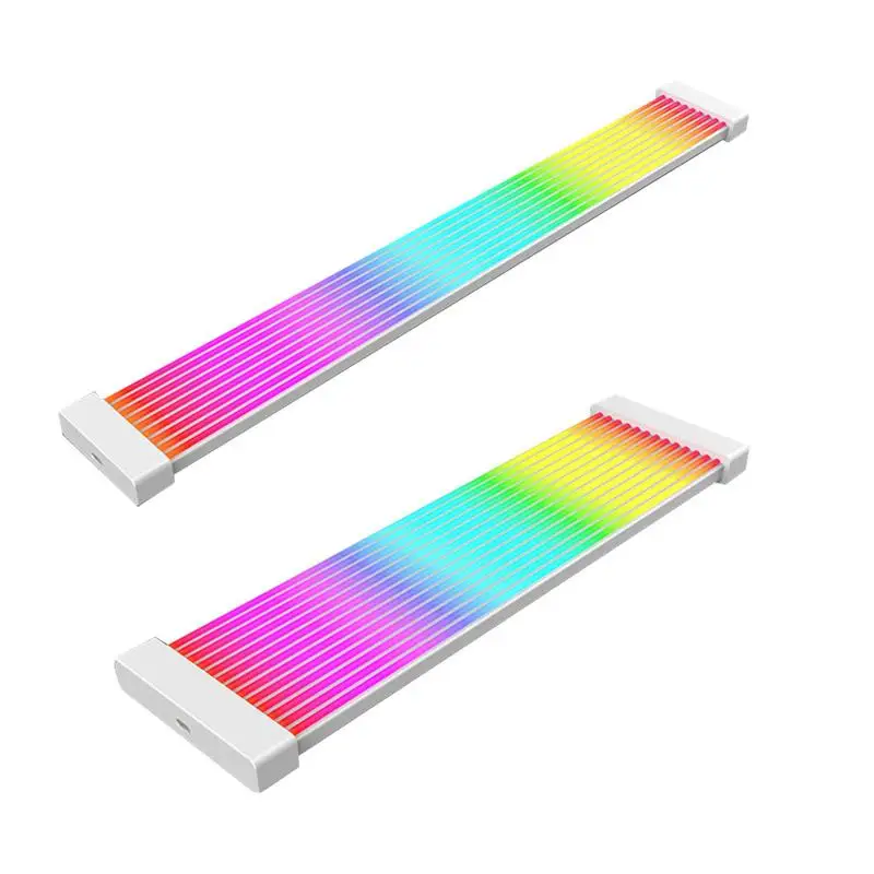 Computer 24 Pin/3x8-pin PSU Power Supply Extension Cable Sleeved Kit RGB Colorful Module Accessories Easy-installed Design