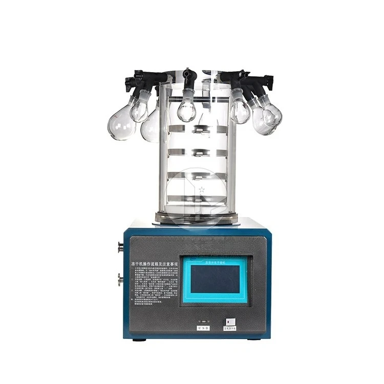 Freeze dryer bell jar type small desktop low temperature vacuum freeze dryer equipment