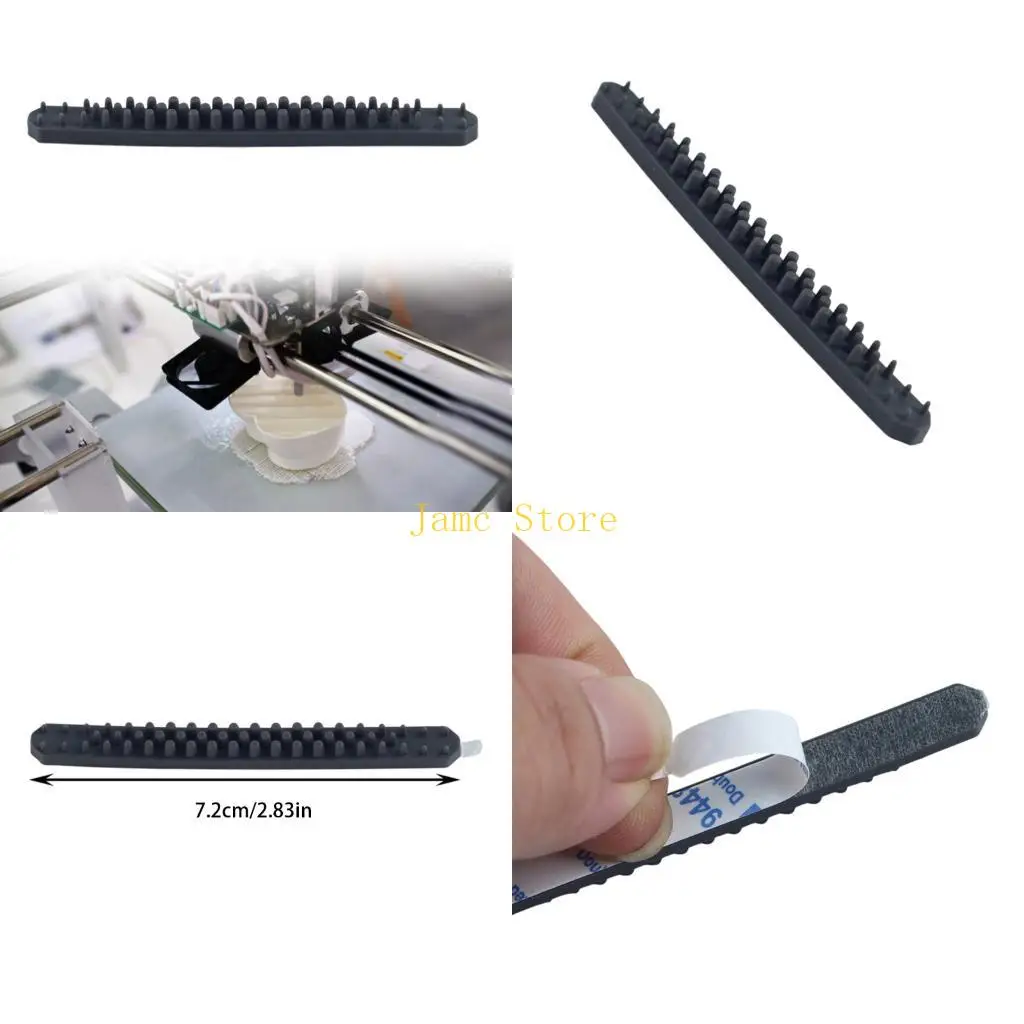 

LX0B 3D Printer Accessories Nozzle Brush Replacement Hotbed Mounted Silicone Wiping Cleaning Tool for X 3D Printer