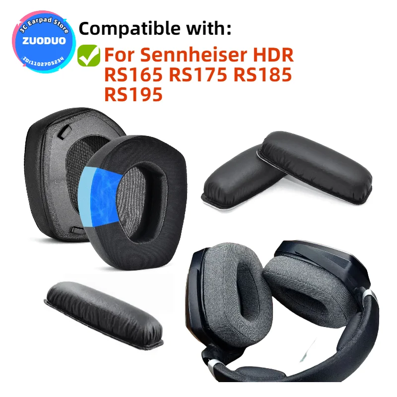 

Replacement Top Headband Cover Ear Cushion Compatible with for Sennheiser HDR RS165 RS175 RS185 RS195 Headphones