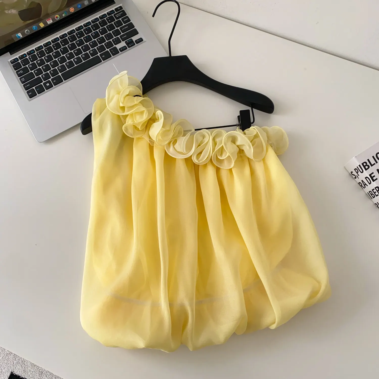 

Tanks Tops Women Top One Shoulder Sleeveless Camis Sexy Floral Y2k Streetwear Backless High Waist Elegant Work Slim Fit 2026
