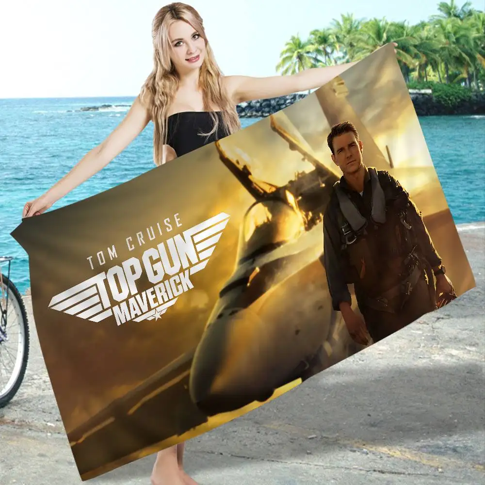 Classic Action Movie T-Top G-Gun Microfiber Blanket Quick Drying Beach Towels Oversized Printing Super Absorbent Pool Blanket