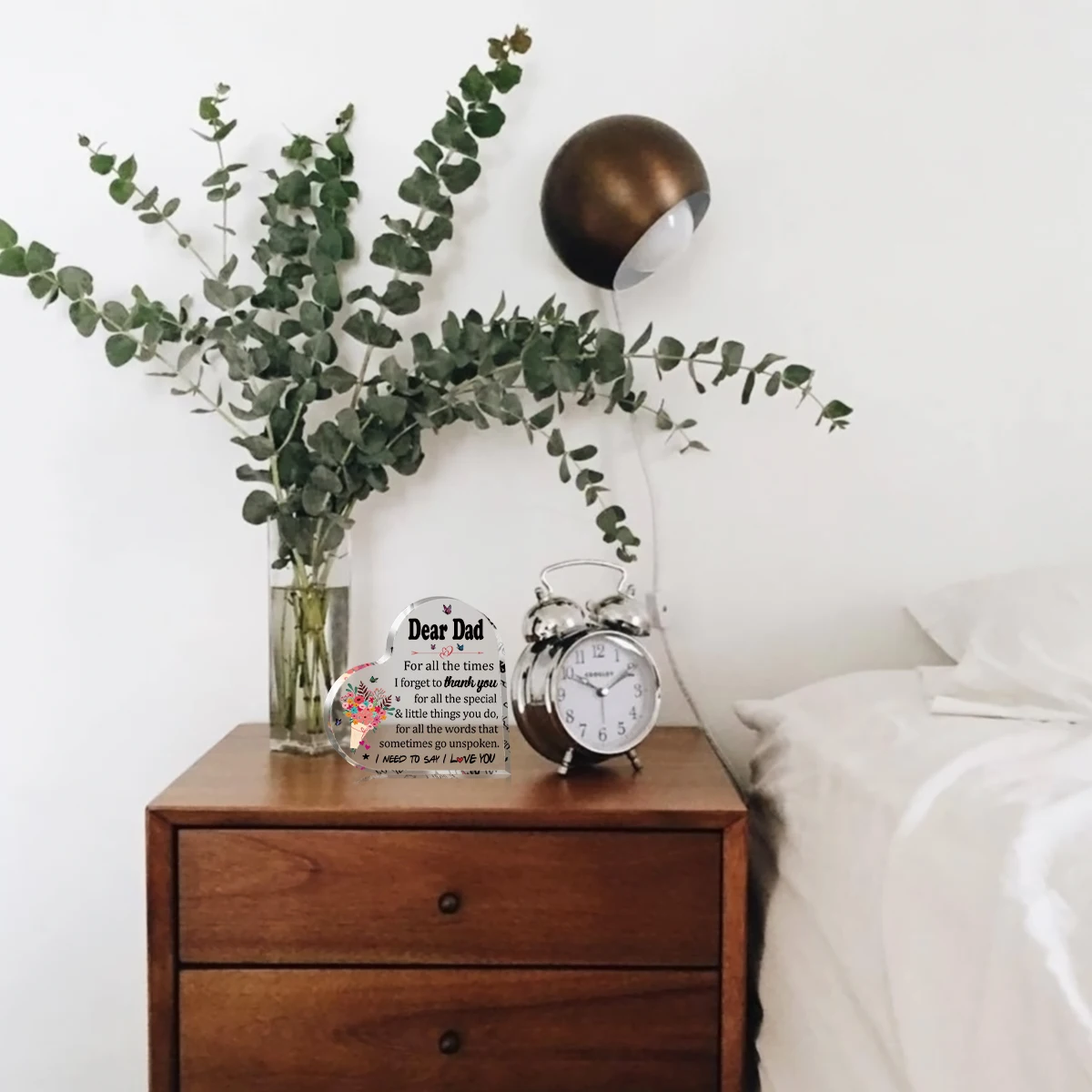 لافتة مكتب قلب أكريليك ، لافتة لديكور الطاولة ، هدايا عيد الأب ، الابن ، الابنة ، تذكار ، ثقالة الورق ، هدايا عيد ميلاد للأب ، جديدة #6