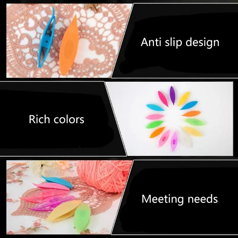 DIY Shuttle Craft Tool, Colorful Plastic Tatting Shuttles Weaving Tools for DIY Weaving Thread Sewing Handicrafts Dropship