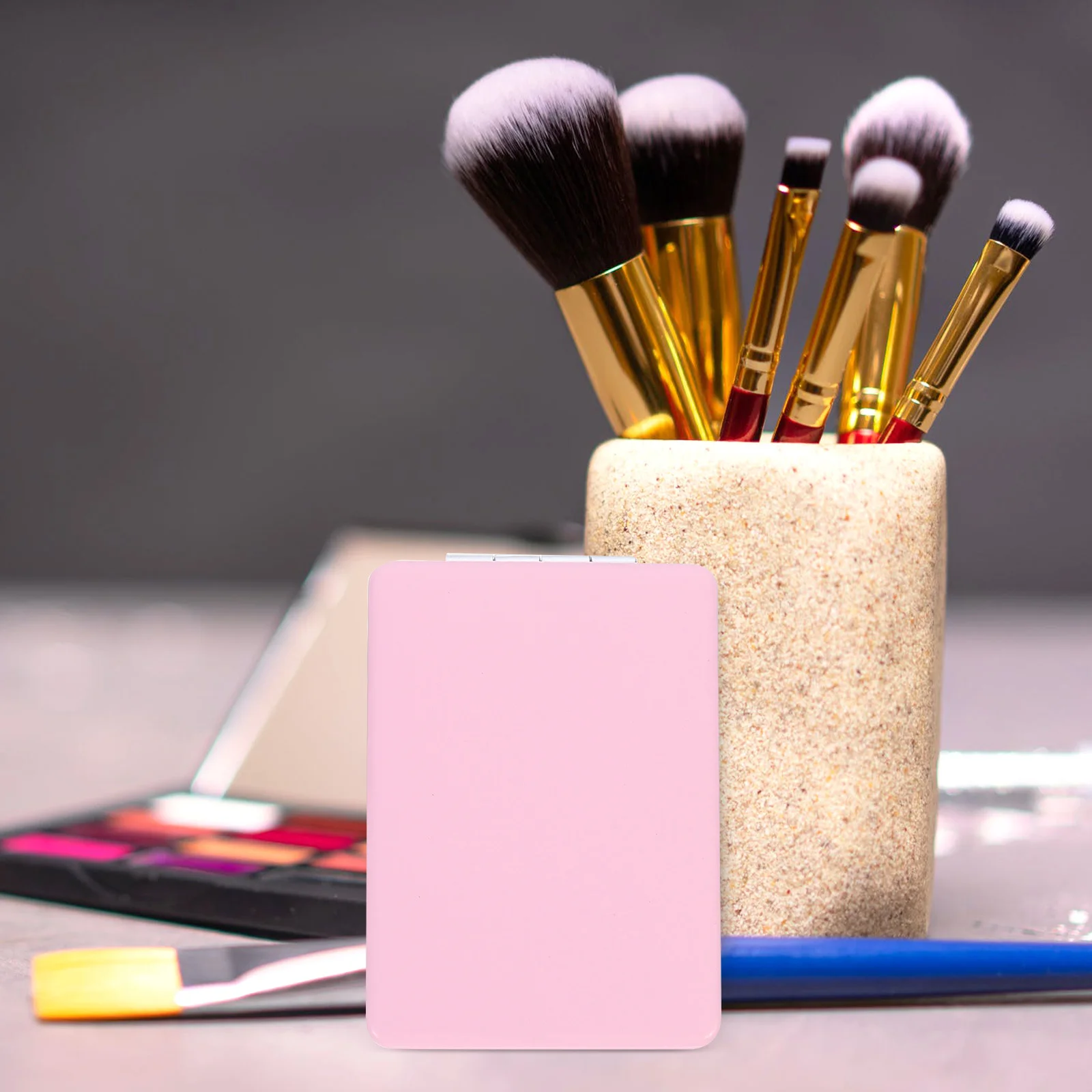 

3Pcs Portable Folding Makeup Mirrors Plastic Mini Compact Delicate Travel Small Women Accessories Girl Makeup Tool