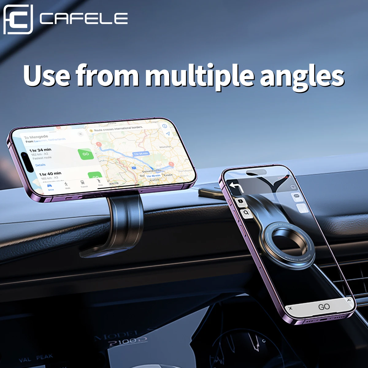 CAFELE  auto magnetische telefoonhouder mobiele ondersteuning voor iPhone Samsung Xiaomi  telefoon standaard  dashboard  opvouwbare mobiele