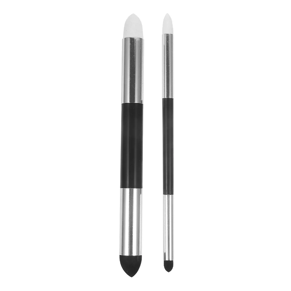 2pcs Blending Sponge Pen Double Headed Washable Reusable Detail Correcting Tool For Highlight Shadow Art Erasers Drawing Tools